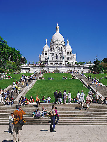 Basilika Sacre Coeur Paris Montmartre Place Du Tertre