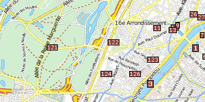 Bois de Boulogne Paris Stadtplan