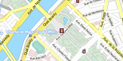 Eiffelturm Stadtplan