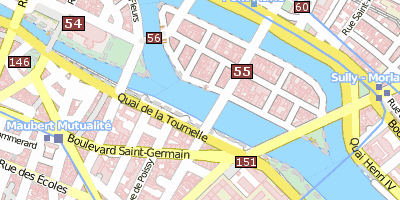Stadtplan Île Saint-Louis