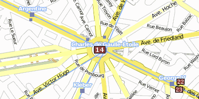 Stadtplan Arc de Triomphe