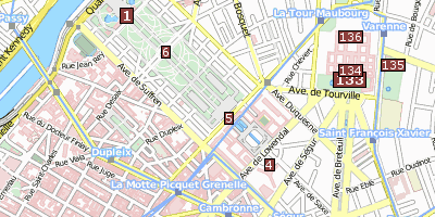 Champs-de-Mars-Park Paris Stadtplan