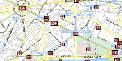 Stadtplan Champs-Elysées