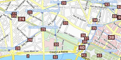 Stadtplan Grand Palais Paris