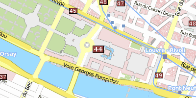 Stadtplan Louvre Museum Paris