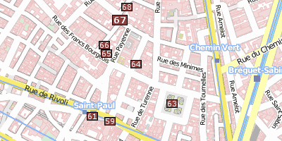 Marais Stadtplan