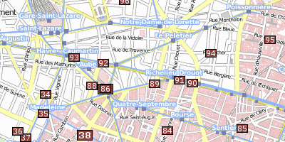 Stadtplan Opéra Garnier Paris