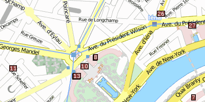Palais de Chaillot Paris Stadtplan